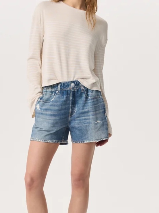 rag & bone Pants - NWOT Rag & Bone Miramar Denim Print Cotton Terry Shorts in Brooke XS